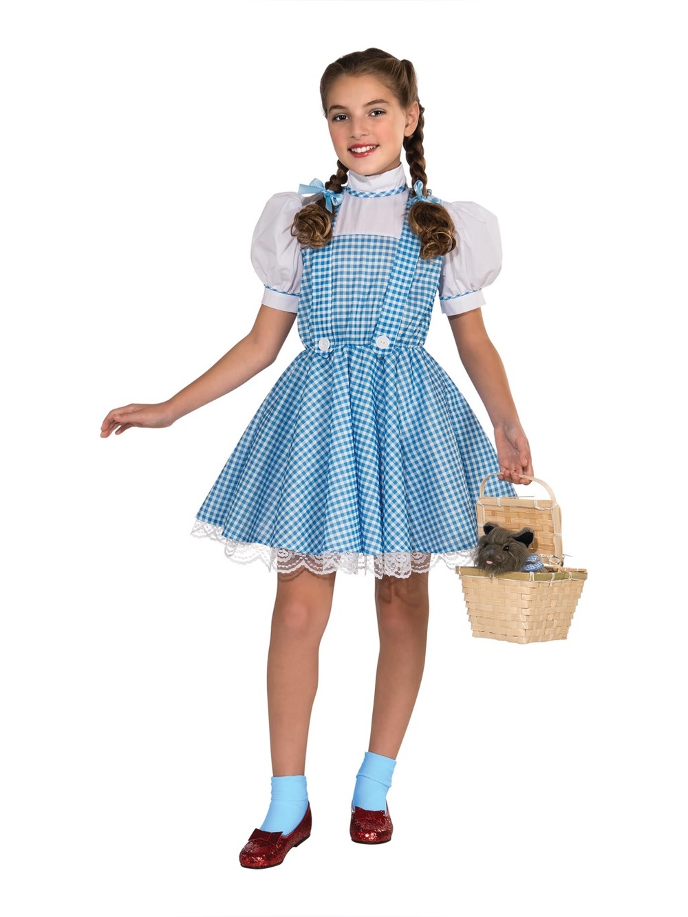 Dorothy Wizard of Oz Costume KIDS Size M (7-8) Dress Ribbon Halloween